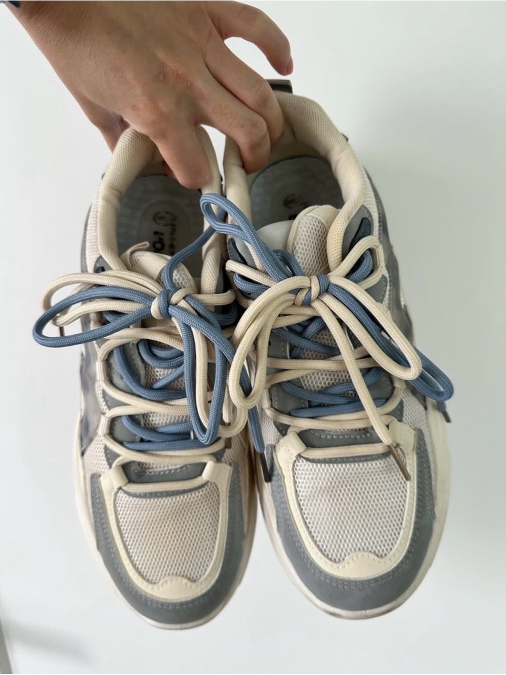 Warrior Chunky Dad Sneakers | Grey Cream | Korean Style | EU42